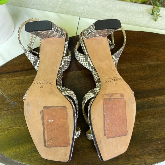 Alexandre Birman Nelly Square 50 Peyton multi Natural Exotic Sandals size 36/6 - Picture 11 of 13